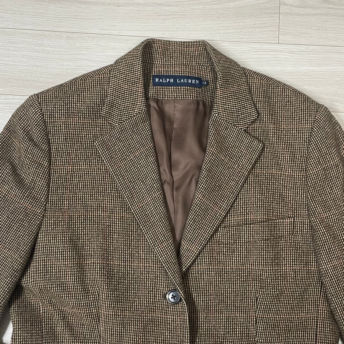 랄프로렌 브라운 체크 여성 블레이저 자켓 상품이미지2