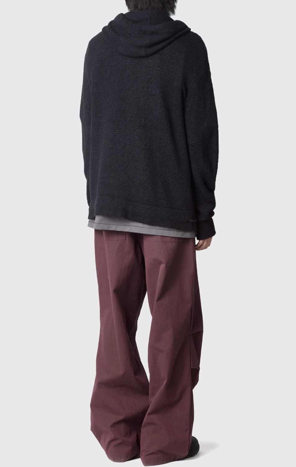 해칭룸 모헤어 니트 후디 블랙 4 상품이미지3