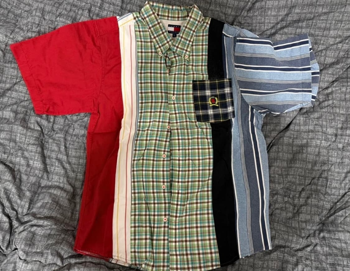 타미 힐피거 패치워크 반팔 셔츠 상품이미지1