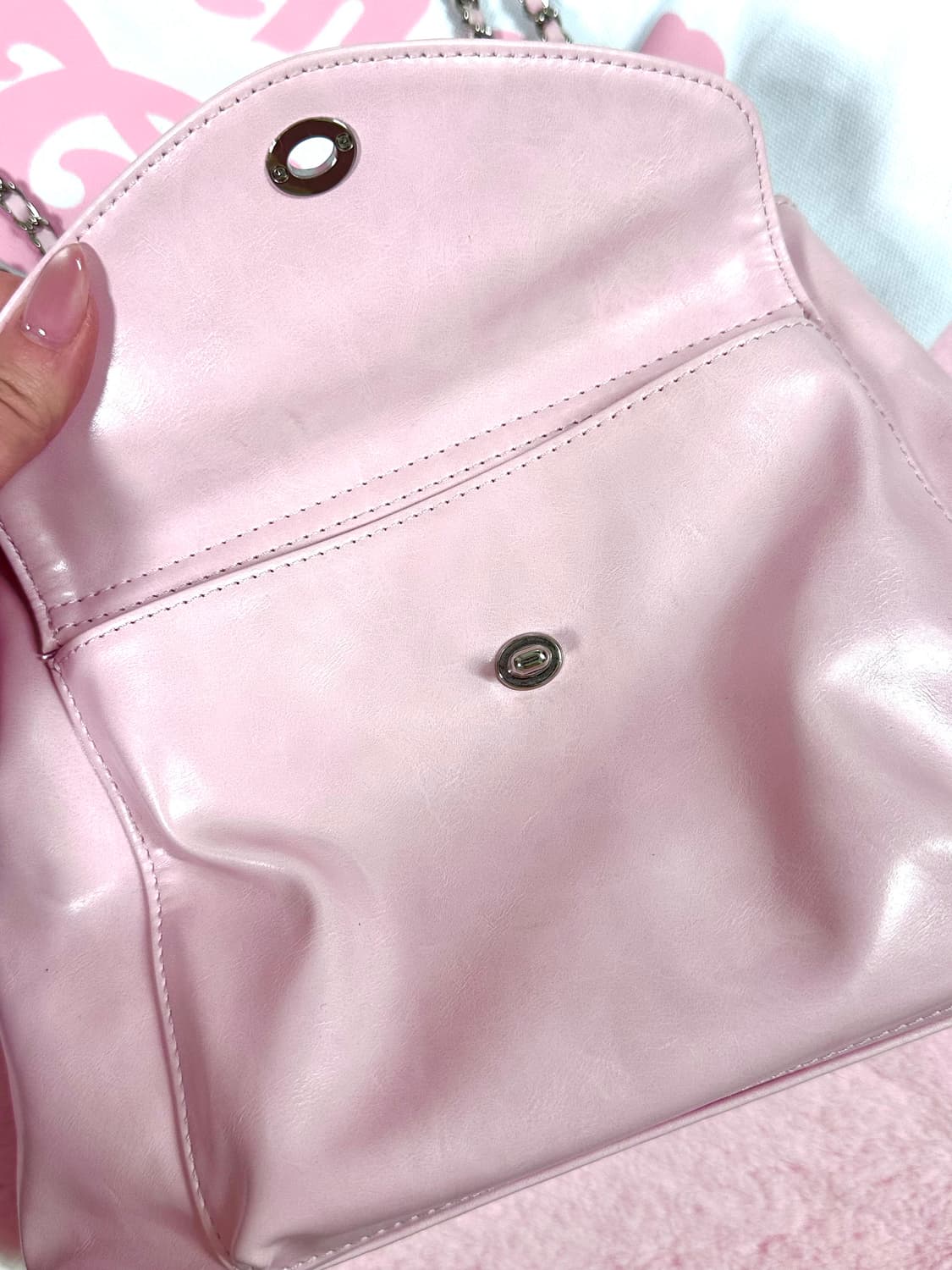 아이당 클럽 체인 미니백 핑크  상품이미지3