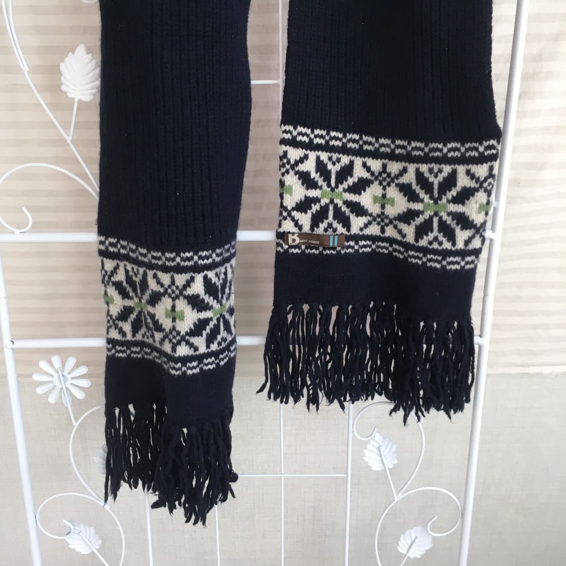 jpn vintage navy nordic muffler 상품이미지5