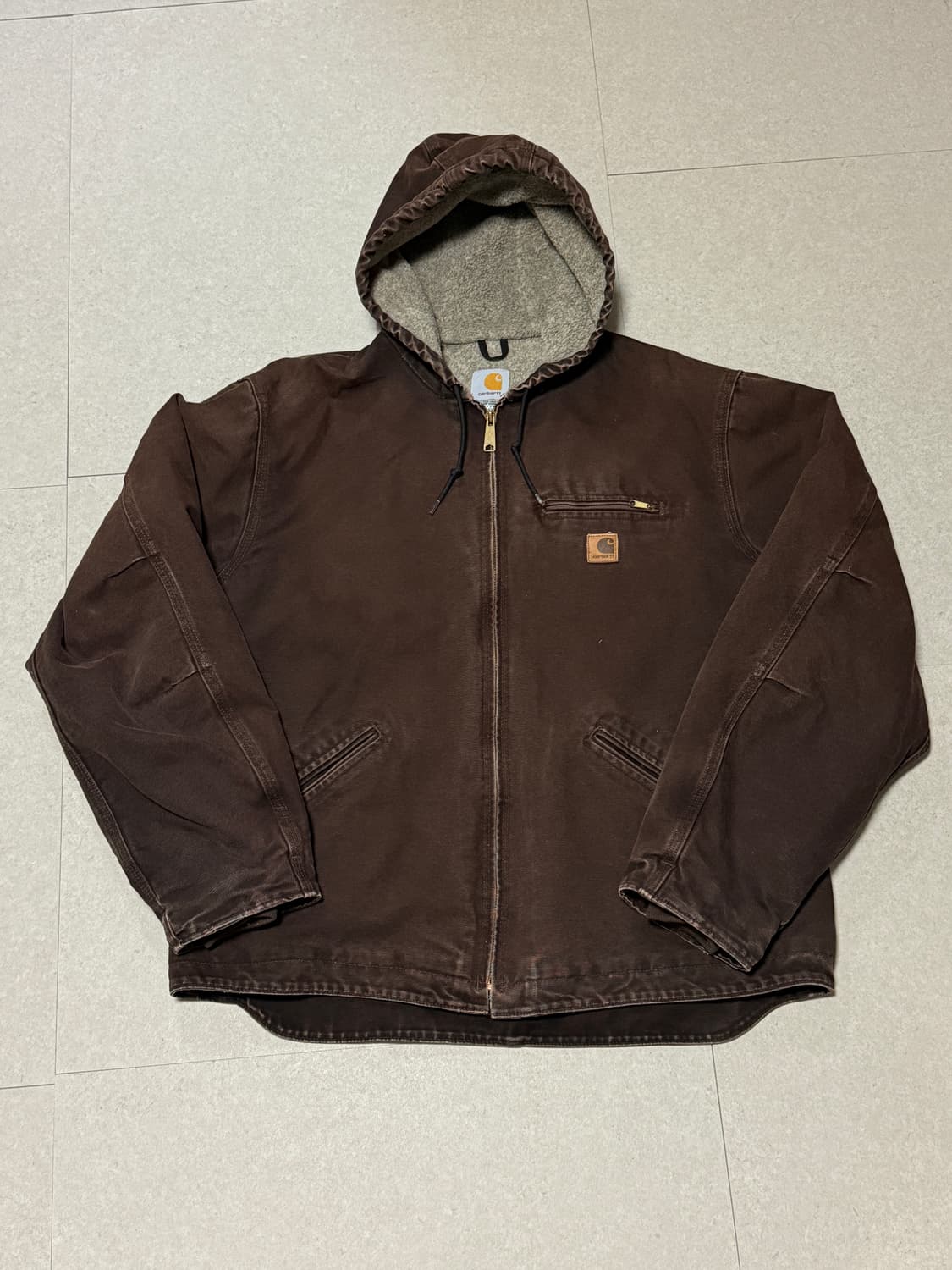 소매상태좋음) 칼하트 시에라 j141 자켓 xl dkb 다크브라운 상품이미지2