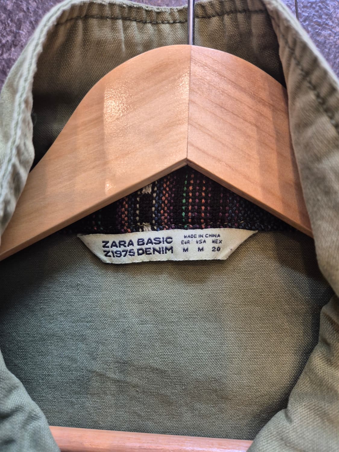 자라 베이직 밀리터리 유틸리티 올리브 그린 재킷 M 상품이미지3