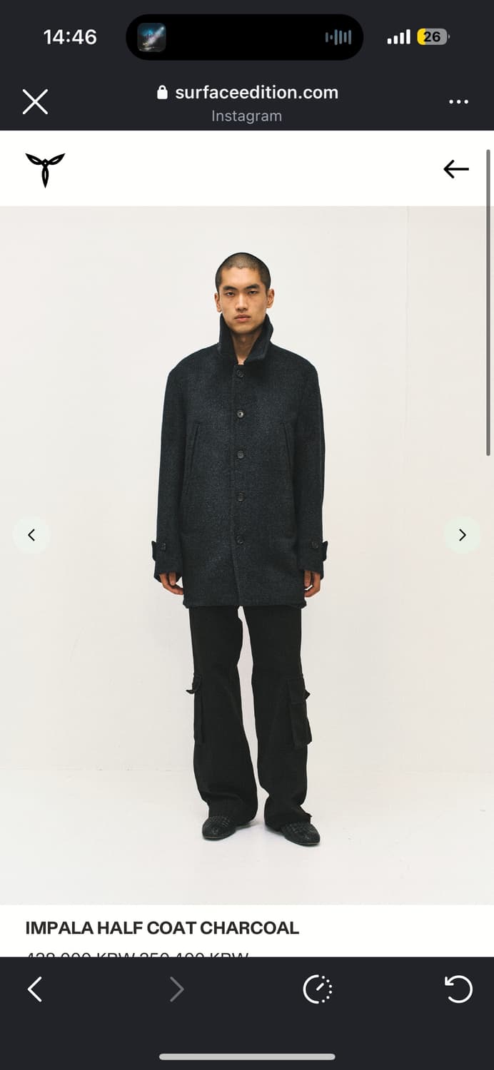 IMPALA HALF COAT CHARCOAL(구매) 상품이미지1