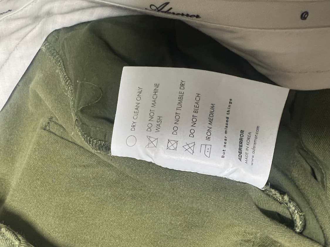 Ader Error 타드 카고 팬츠 카키색 23S/S 상품이미지8