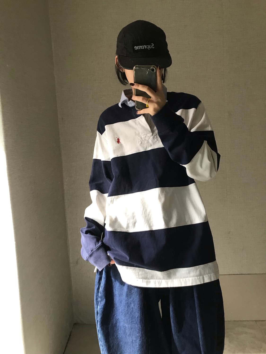 폴로 네이비 스트라이프 럭비티셔츠 상품이미지5