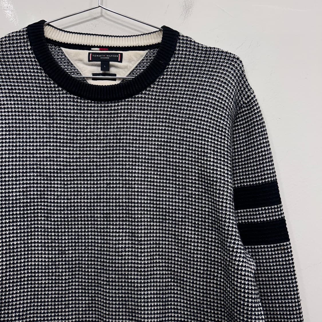 타미힐피거 코튼 울 와플패턴 니트 맨투맨 상품이미지1