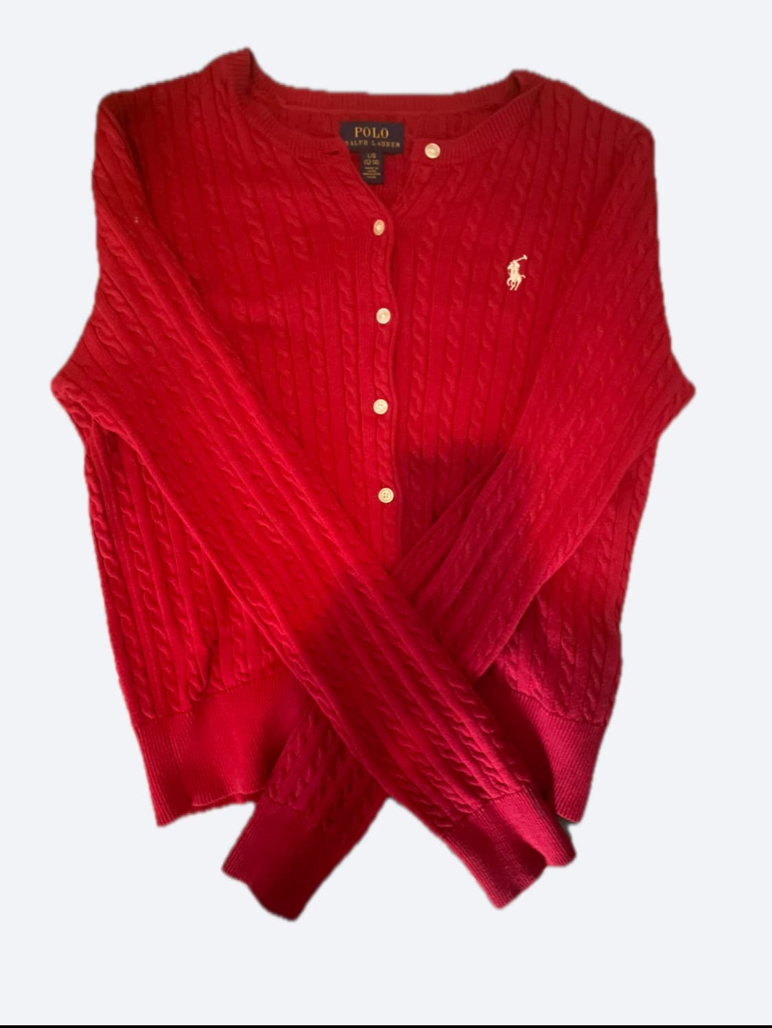 폴로 폴로 랄프로렌 케이블니트 레드 (woman) 상품이미지1