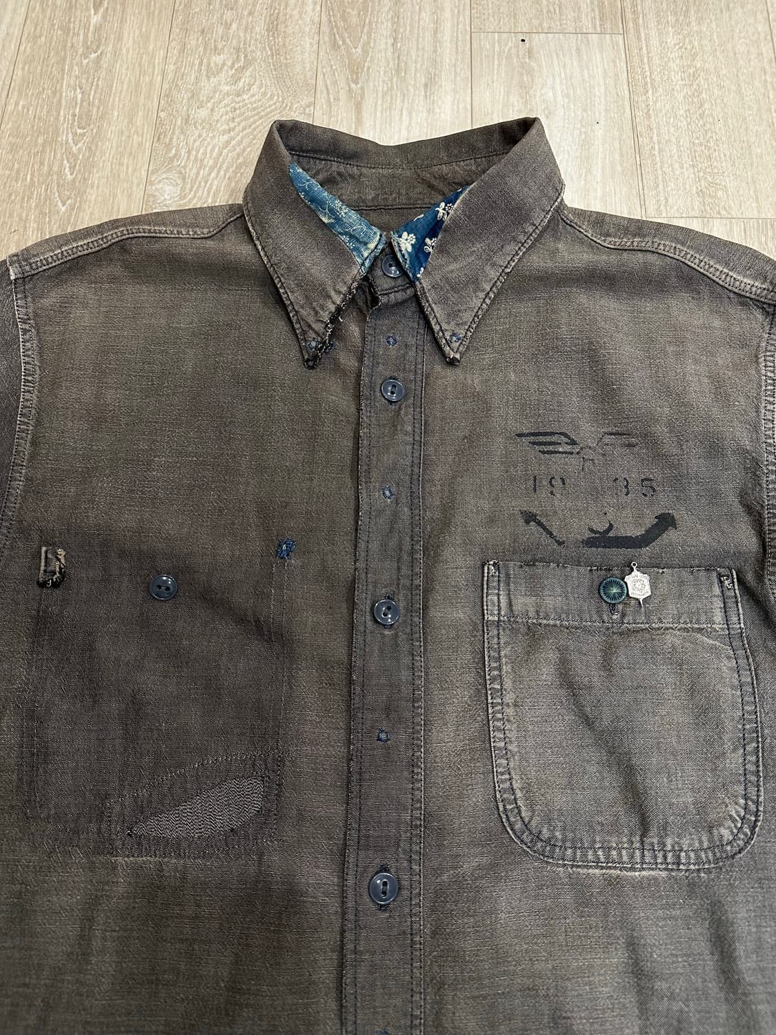 캐피탈 밀리터리 빈티지 패치 셔츠 상품이미지1