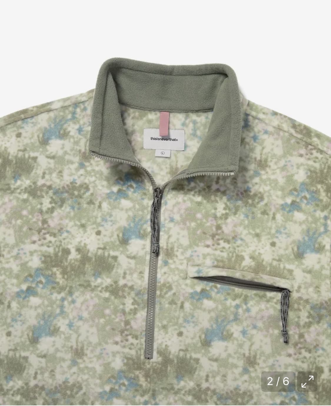 디스이즈네버댓 플리스 풀오버(S) Floral ivory  상품이미지2