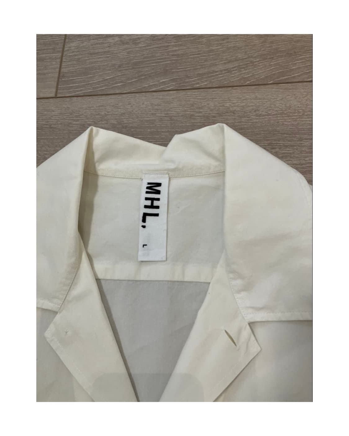 MHL 마가렛호웰 오픈카라 반팔 셔츠 L 상품이미지3