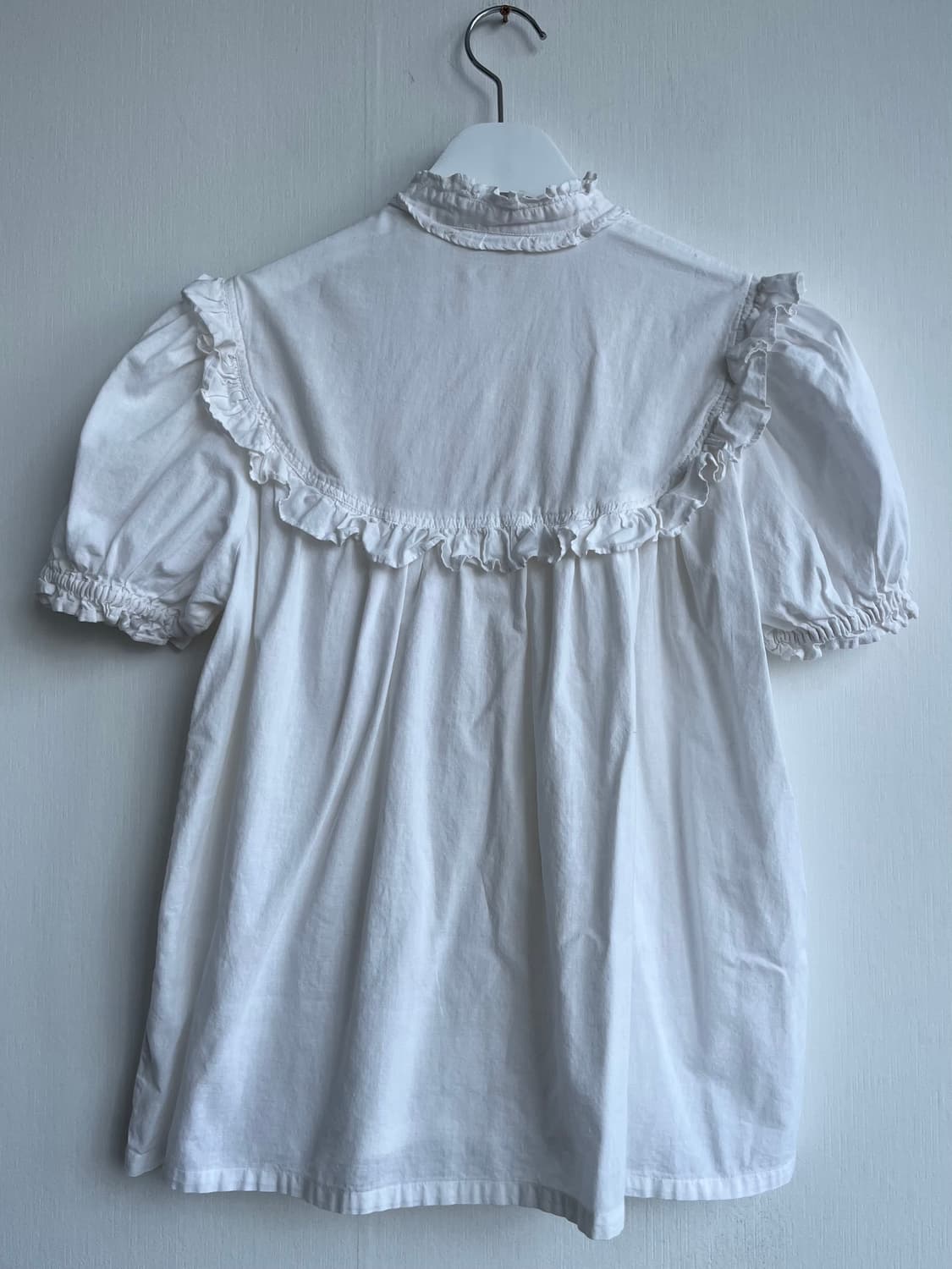 퍼프 레이스 프릴 반팔 블라우스 상품이미지5