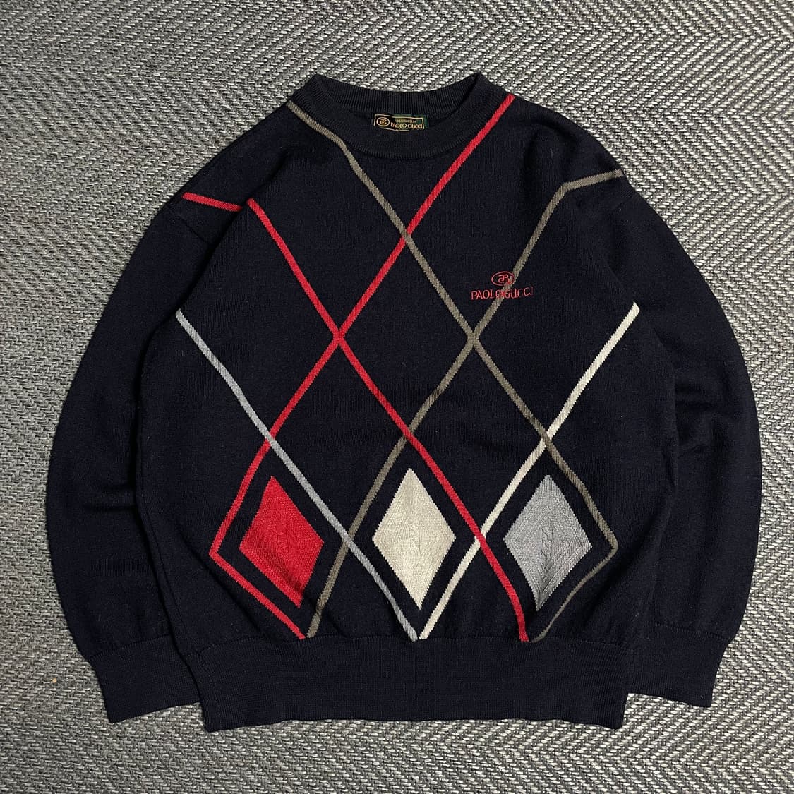 Paolo Gucci 아카이브 아가일 패턴 니트y 5198 상품이미지2