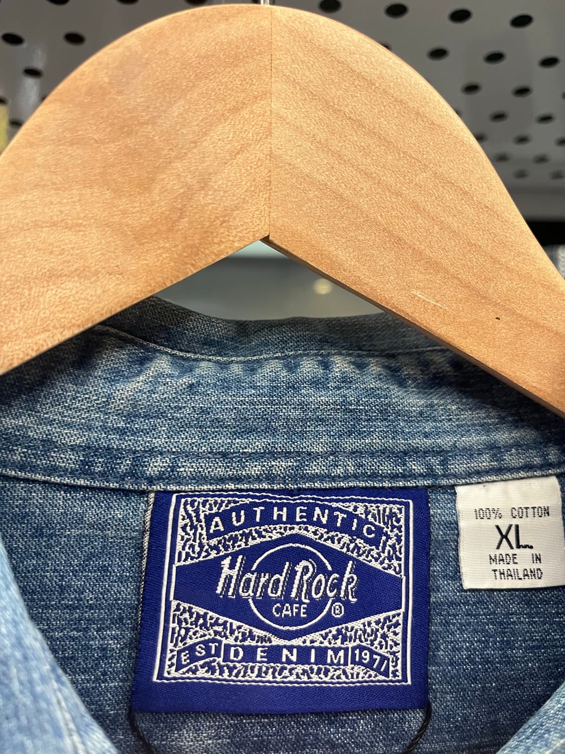 90s 하드락카페 뉴욕 데님 셔츠 남방 상품이미지7