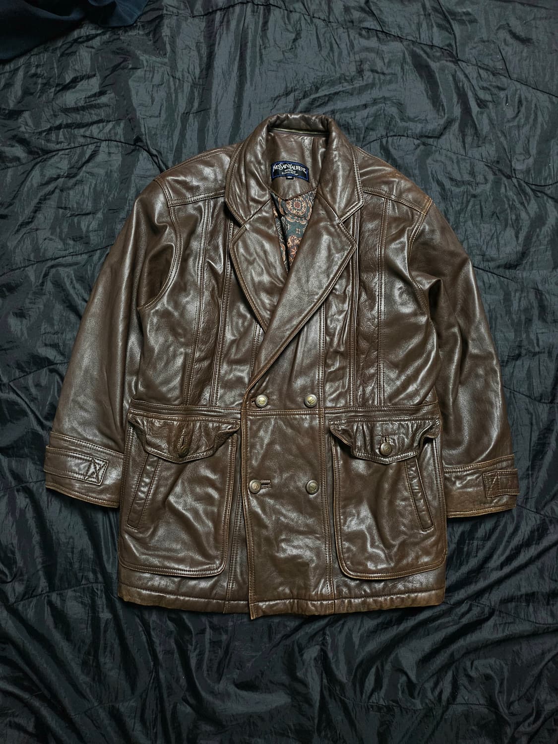 Ysl 더플 레더 코트 100 상품이미지1