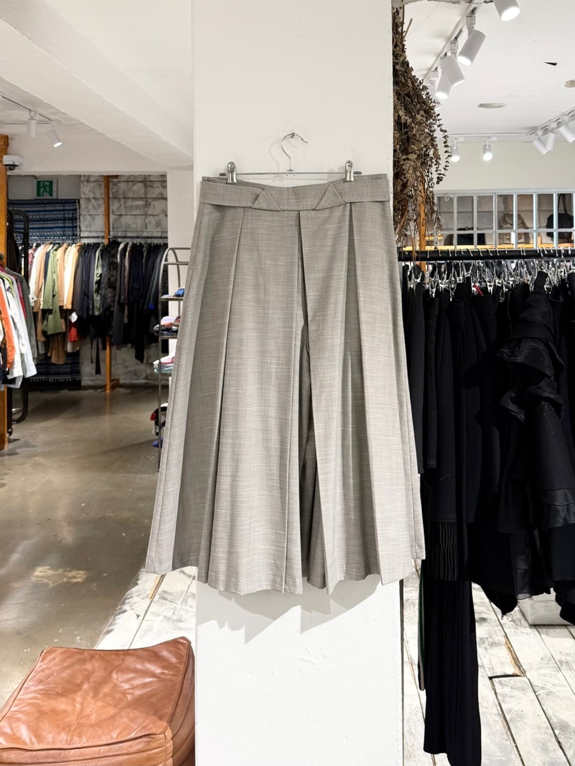 겐조 라이트그레이 울 혼방 벨티드 큐롯 팬츠 상품이미지4