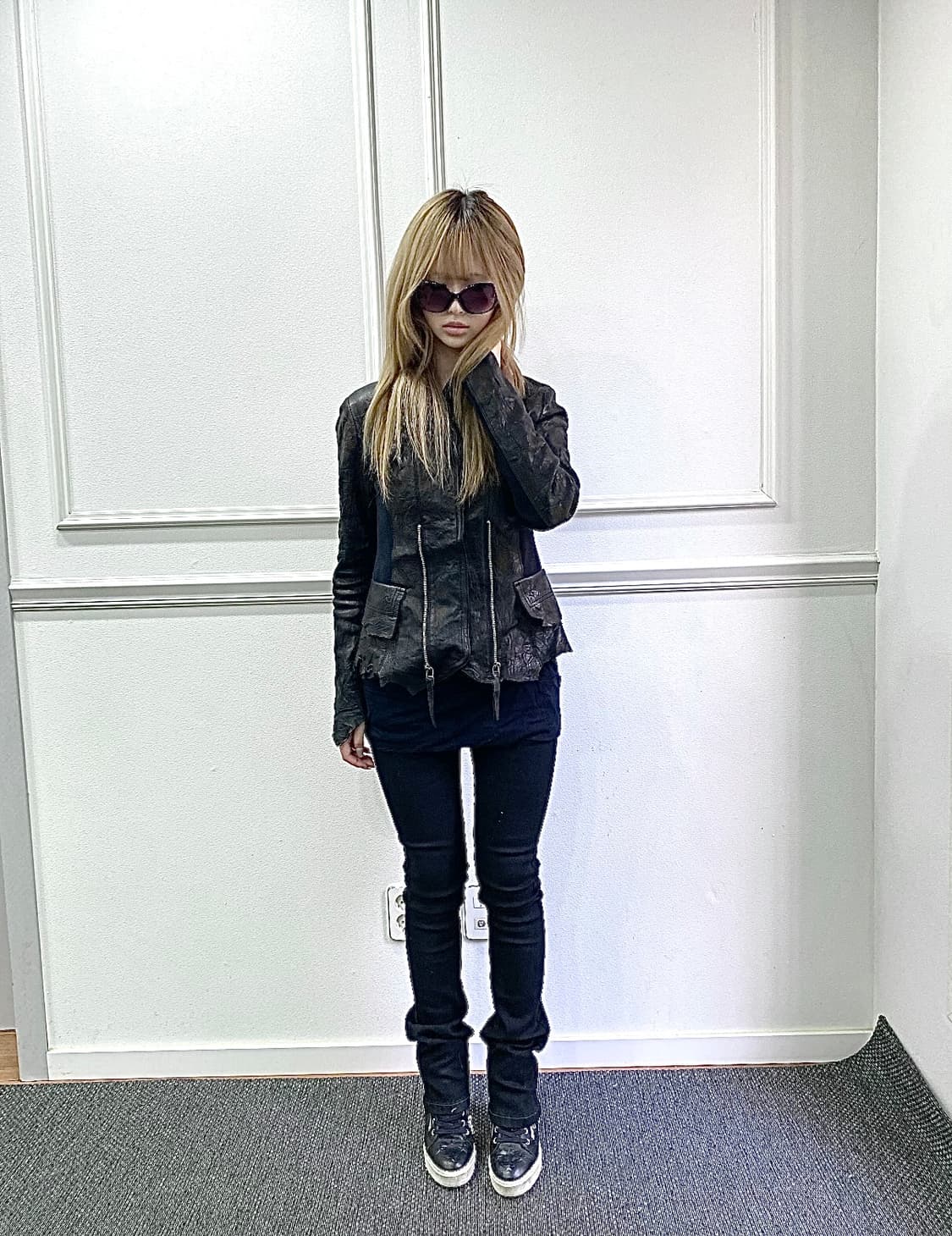 [doho]Rare Design Vkei Mood Leather Jack 상품이미지7