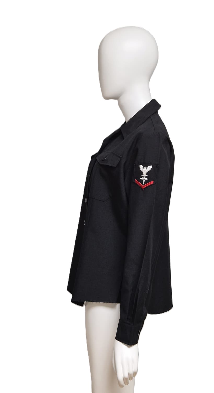 미해군 의무 이병 여군용 정복 전투복 긴팔 카라티 셔츠 남방 (XL) 상품이미지2