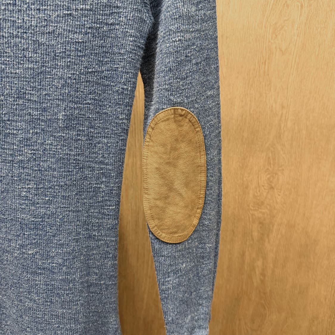 폴로 랄프 로렌 니트 롱 원피스 헨리넥 엘보 패치 슬림핏 라이트 블루 상품이미지6