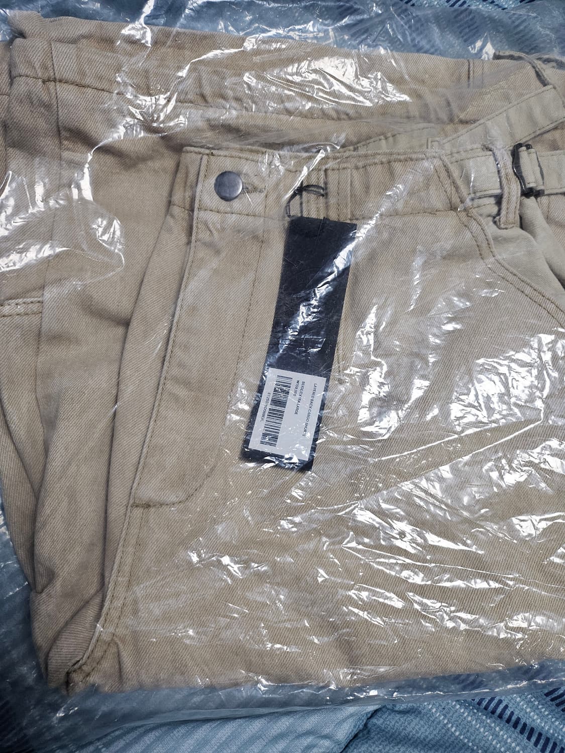 XL) etce LAYERED BACK CARGO SHORTS BEIGE 상품이미지2