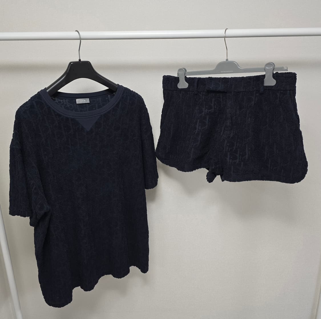 디올 오블리크 테리 반팔 반바지 셋업 3xl,xl 판매 상품이미지1