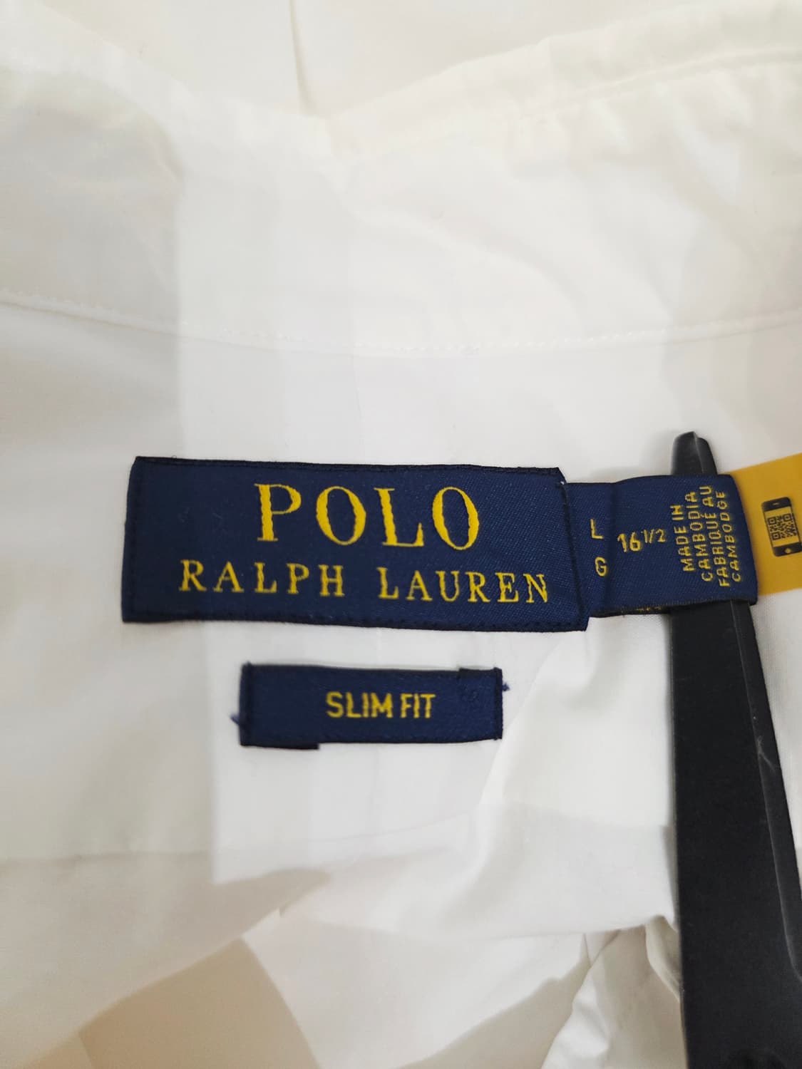 폴로랄프로렌. 남자 슬림핏 화이트 셔츠_L 상품이미지5