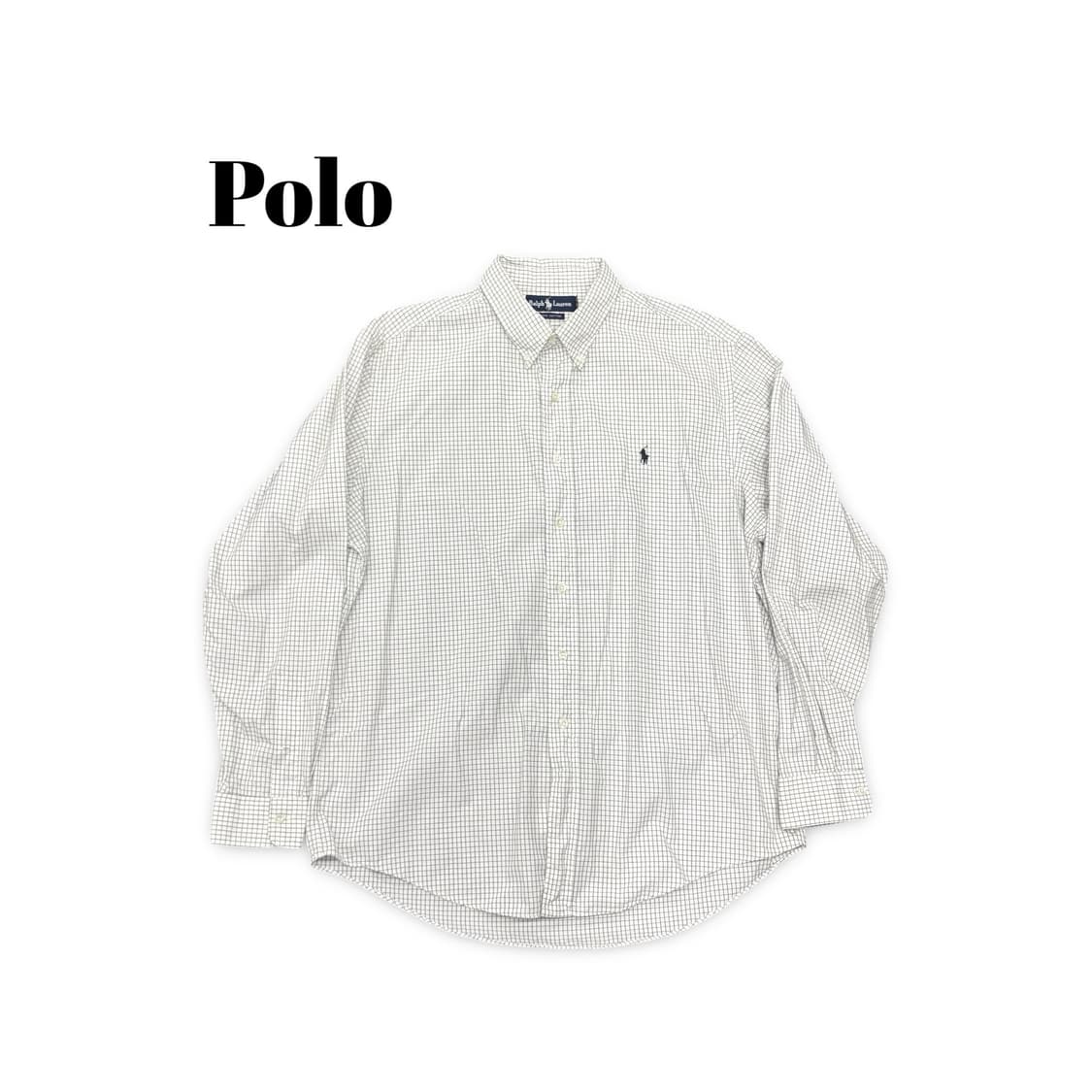(105)폴로화이트체크셔츠 상품이미지1