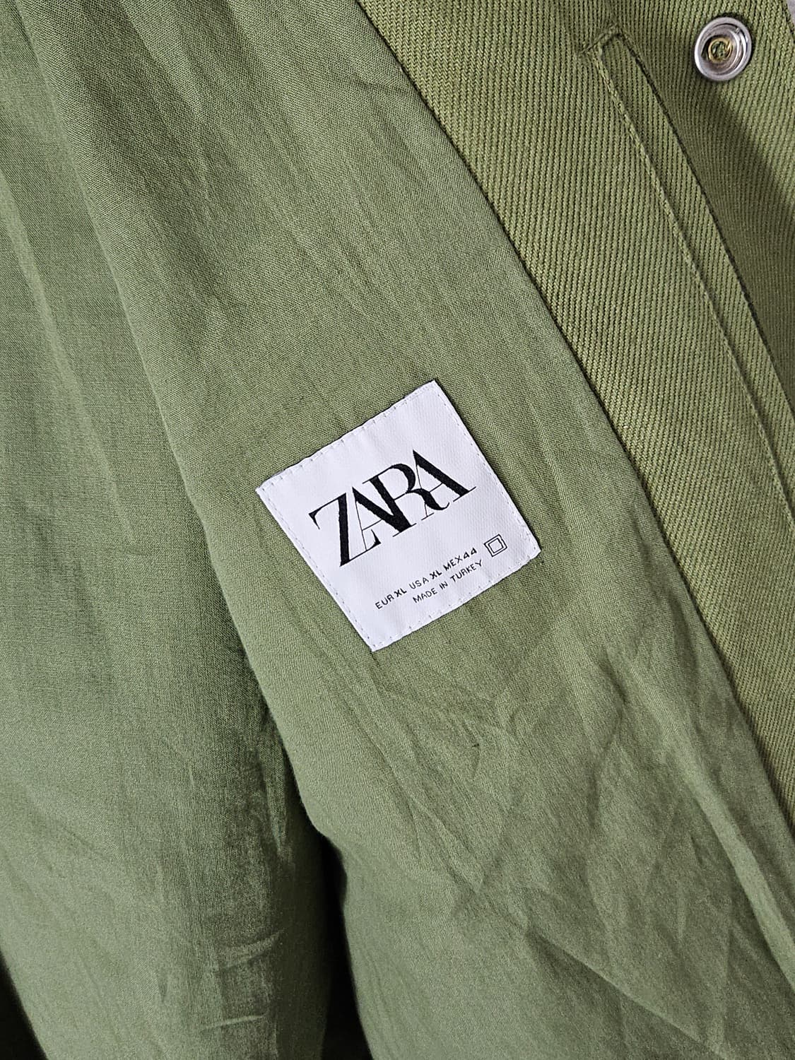 자라 ZARA 옴므 올리브그린 워크자켓 헌팅 XL 상품이미지4