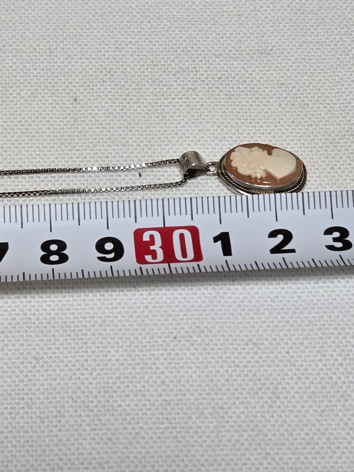 빈티지 카메오 펜던트 925 실버 이태리체인 상품이미지5