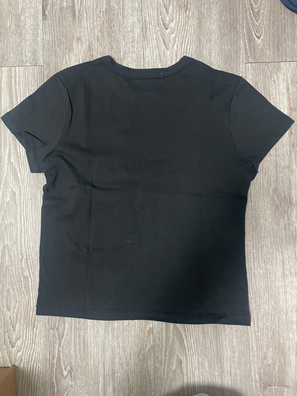 오헤시오 체크 패치 티셔츠 블랙 상품이미지6