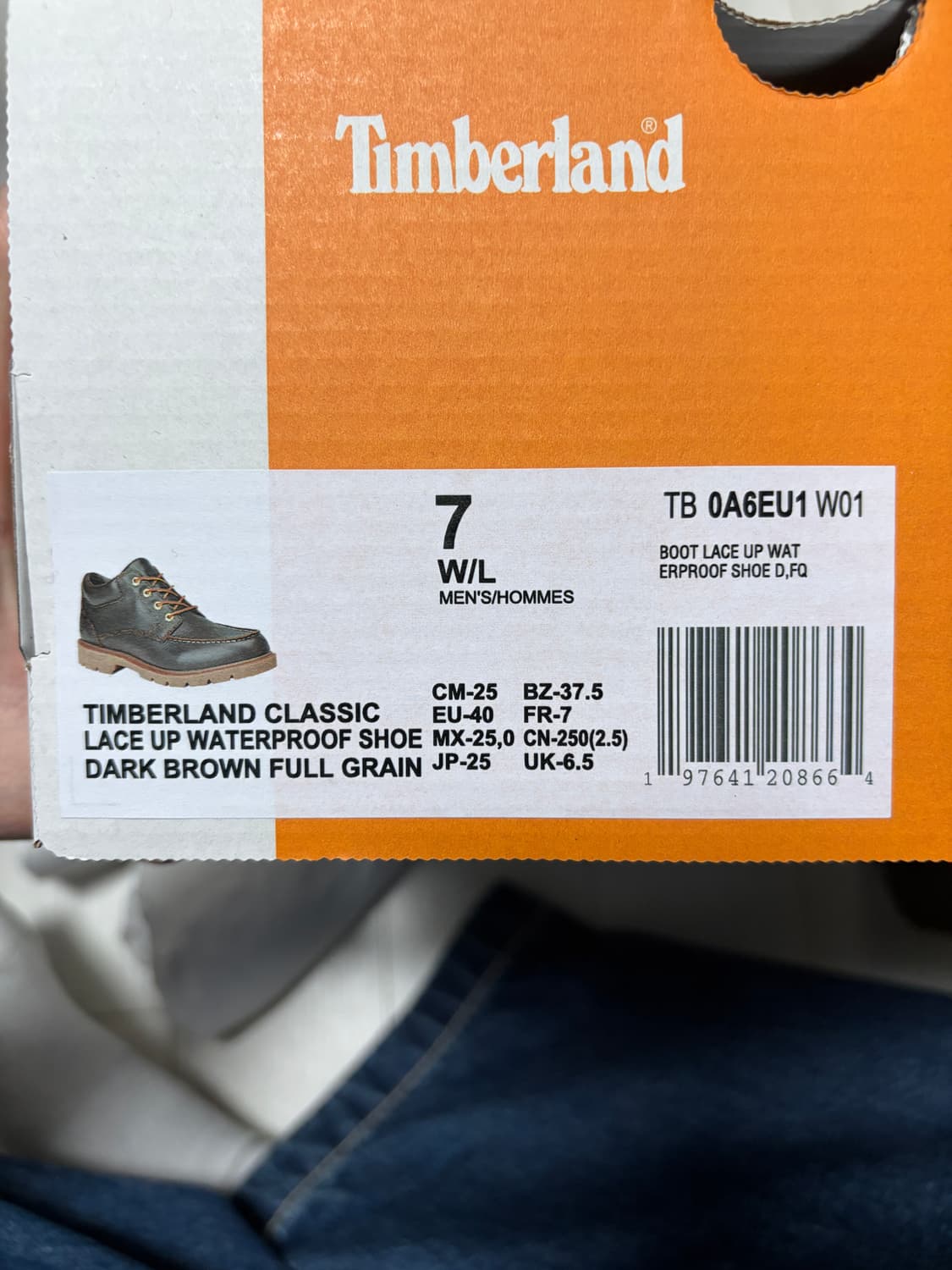 팀버랜드 클래식 레이스업 워터프루프 다크브라운 250 상품이미지6