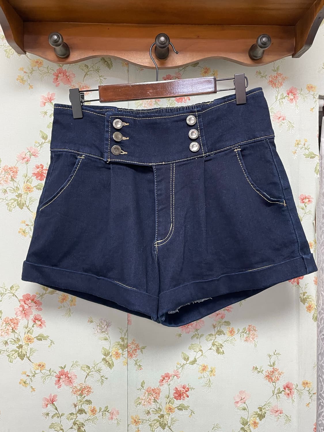 세일러 버튼 데님 팬츠 상품이미지1