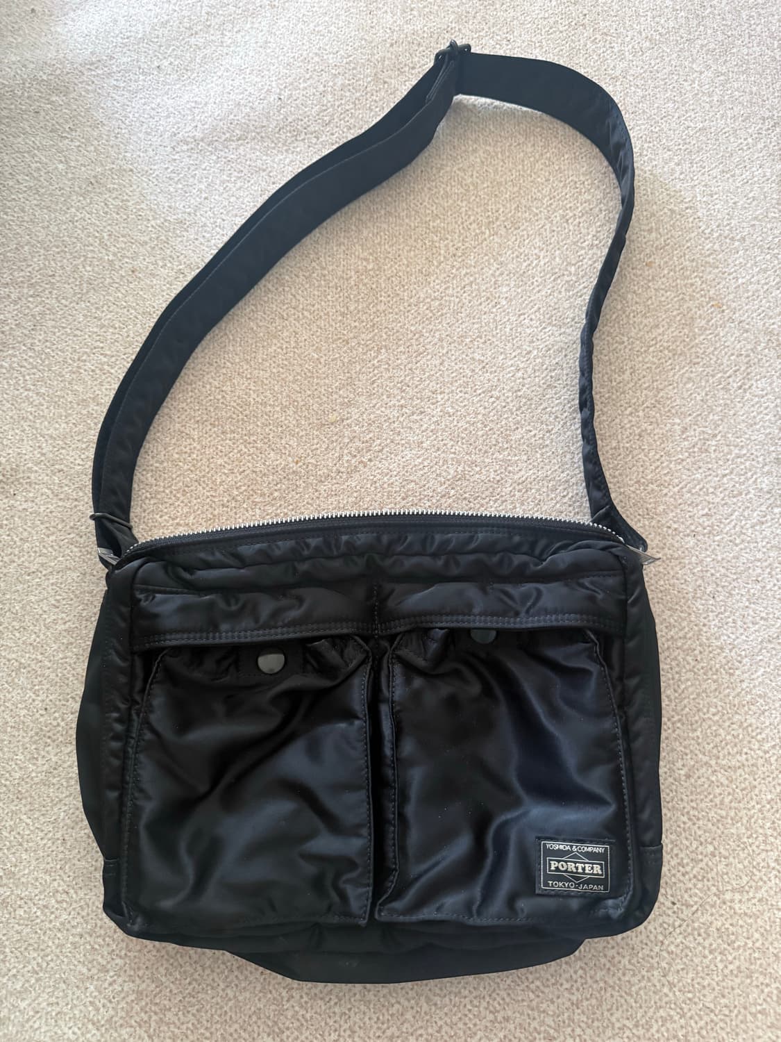 포터 올 뉴 탱커 슬링백 집 라지 블랙 상품이미지1