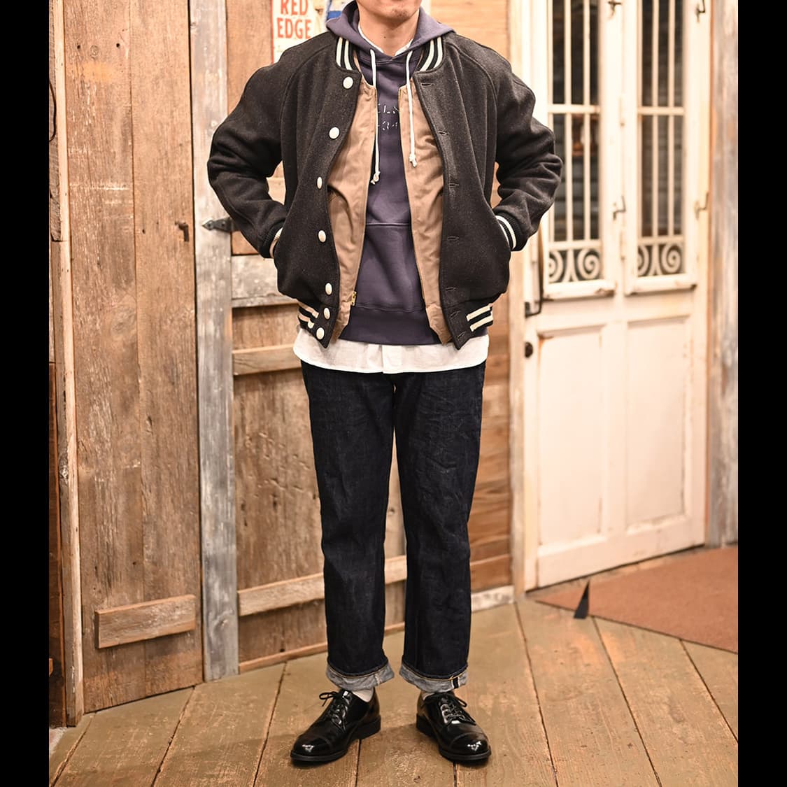 웨어하우스 2134 멜튼 울 스타디움 자켓 40사이즈 상품이미지3