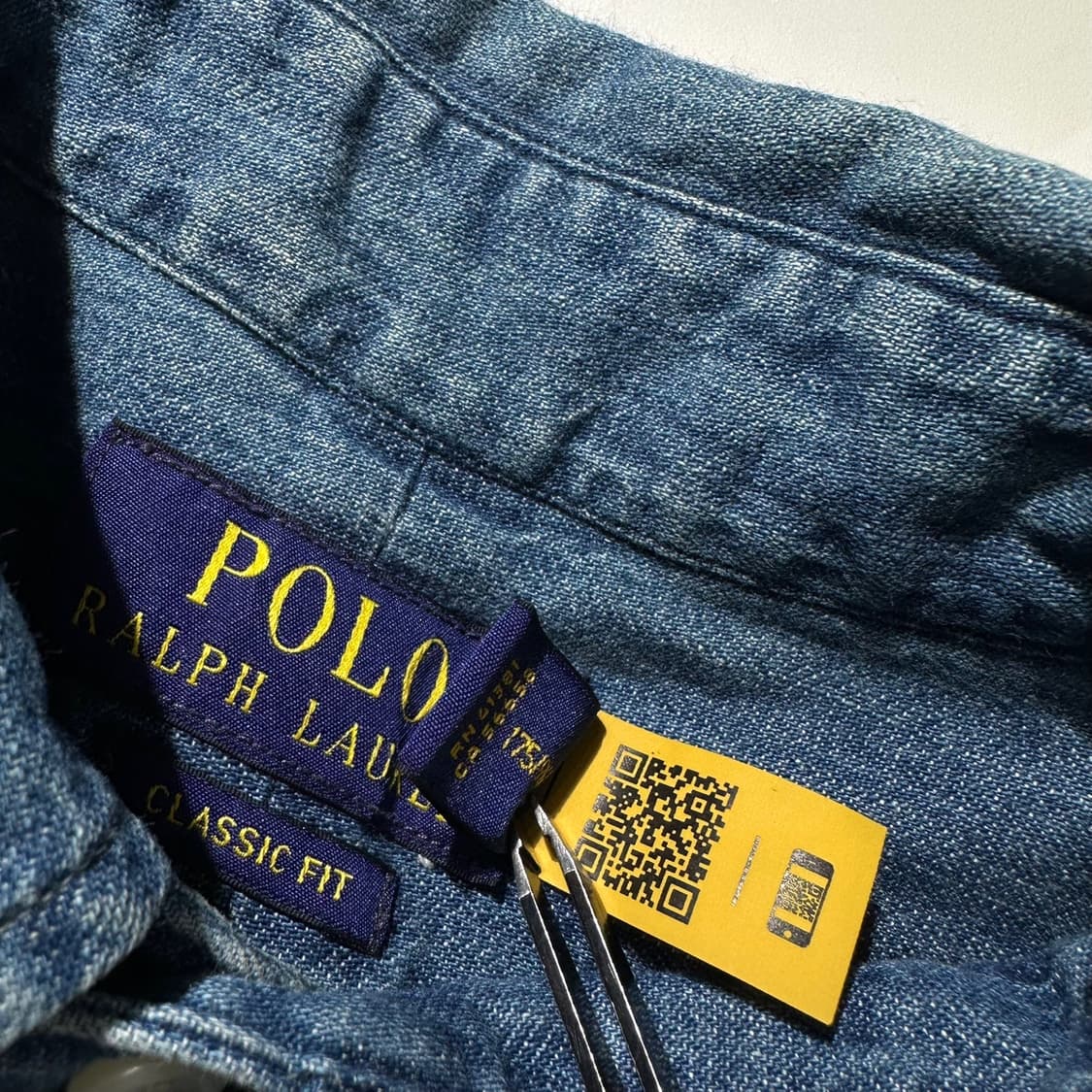 폴로 랄프로렌 샴브레이 데님 셔츠 (신형QR) 상품이미지5