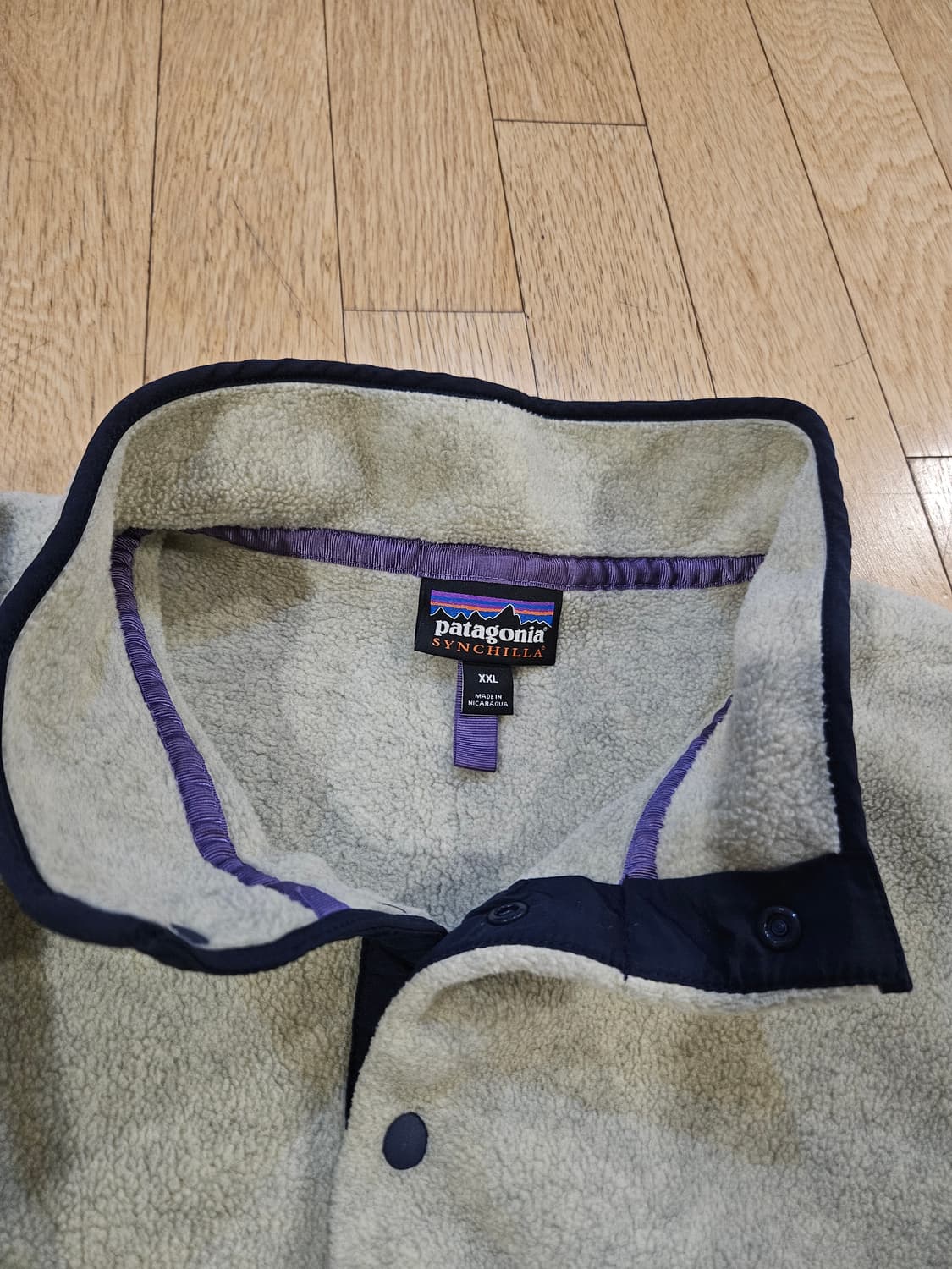 파타고니아 헤비웨이트 오트밀 헤더 신칠라 플리스 아노락 xxl 상품이미지3