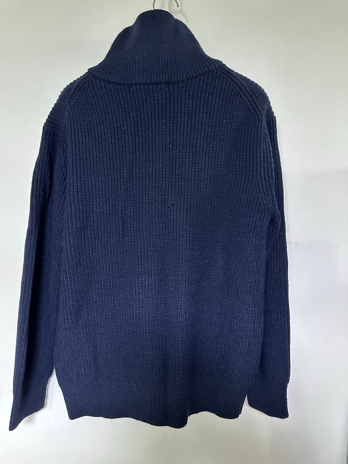 SUARE 하프집업 니트 네이비 상품이미지2