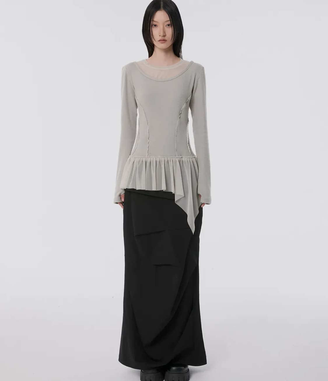 Layered Lace Frill Long Sleeve 상품이미지2