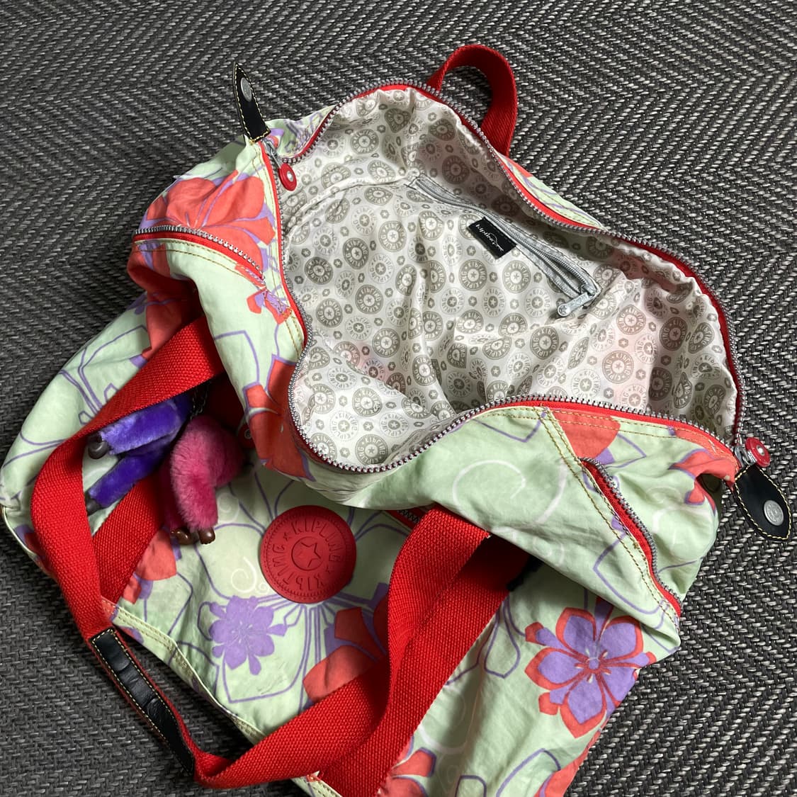 00s 키플링 y2k 더블 키링 플라워 토트백 y 4888 상품이미지6