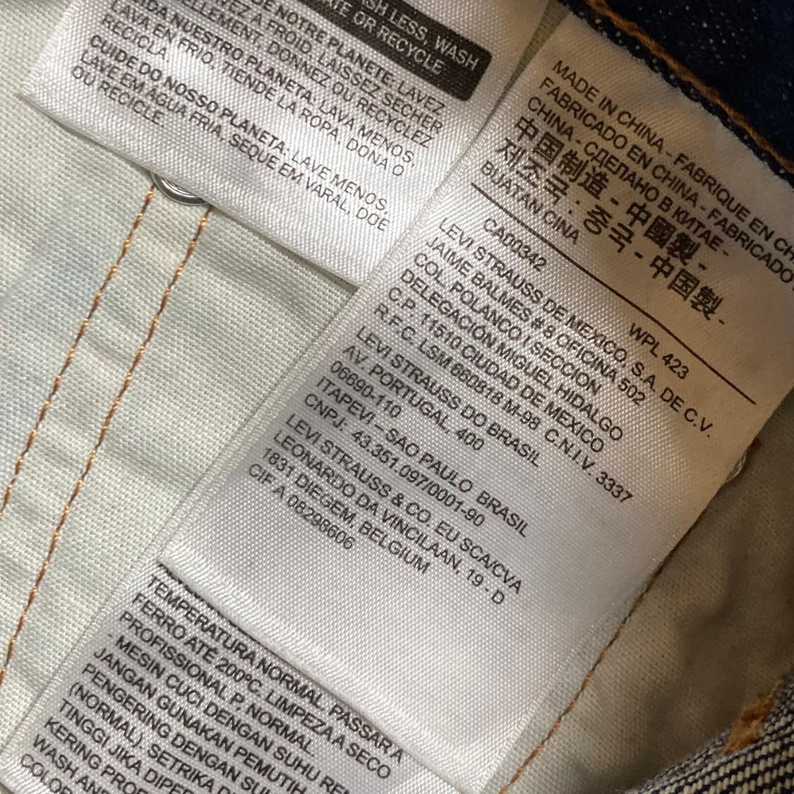 리바이스 501 빅E 데님팬츠 W L 상품이미지5