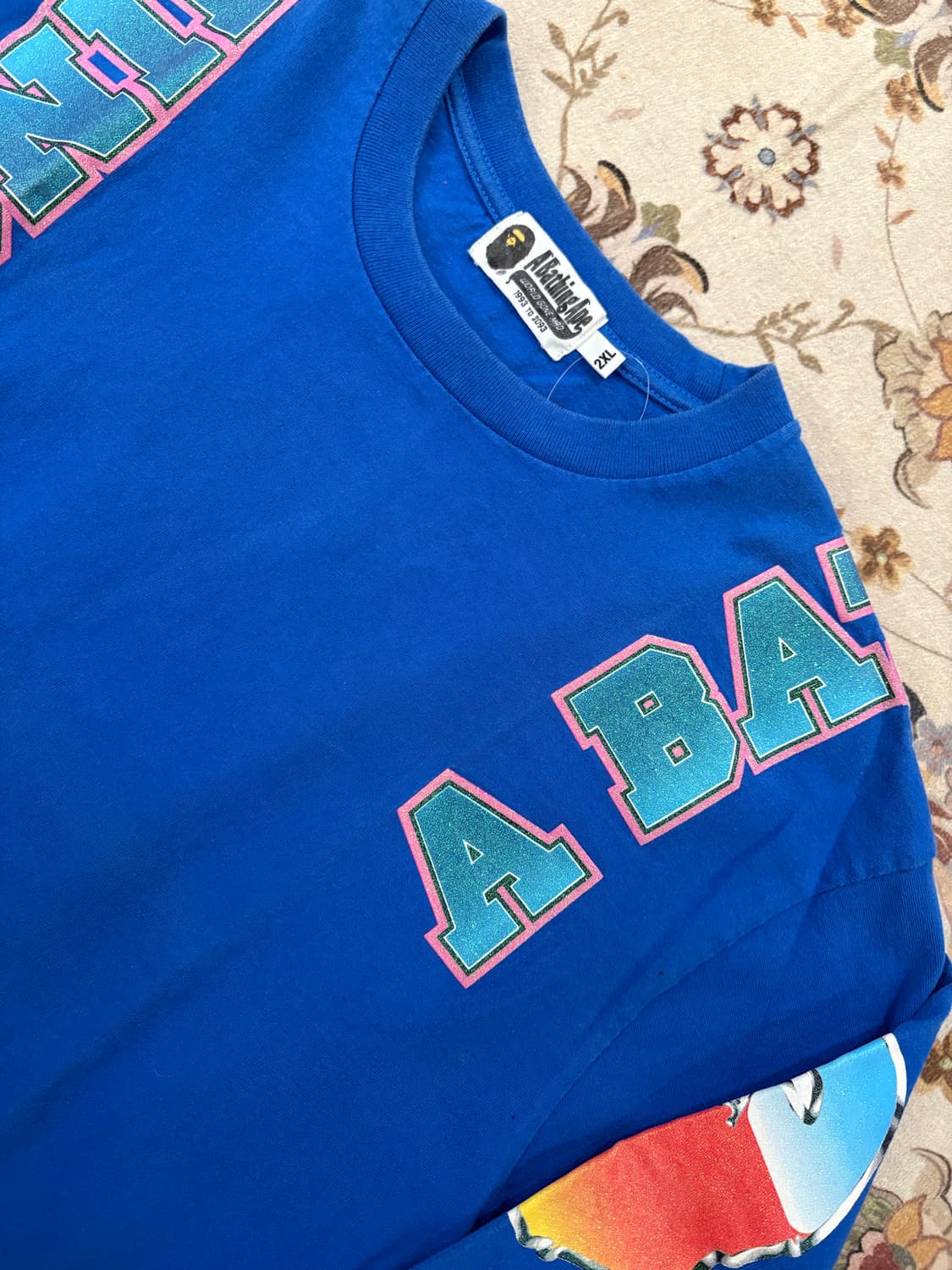 베이프 글리터 로고 프린팅 티셔츠 상품이미지3