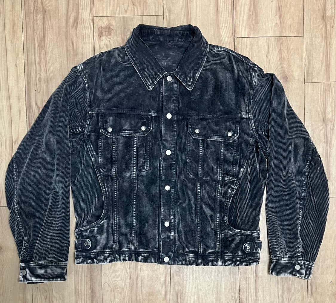 일꼬르소 워시드 코듀로이 트러커 자켓 차콜그레이 / L 상품이미지7