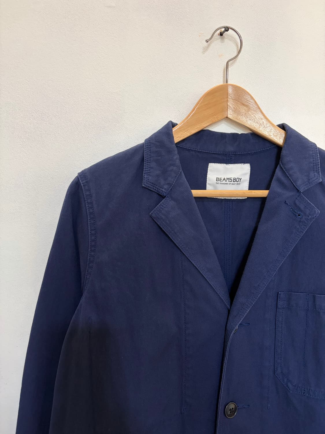 빔스보이 네이비 코튼 트렌치코트 상품이미지2