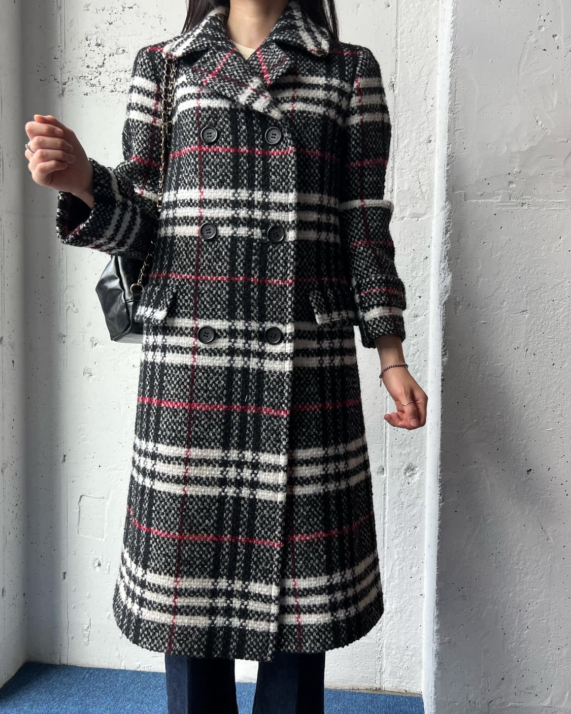 버버리 울 체크 코트 상품이미지8