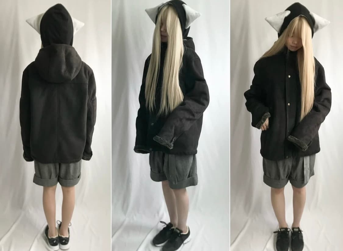 택포)Charcoal thick washing hooded mustang 상품이미지3