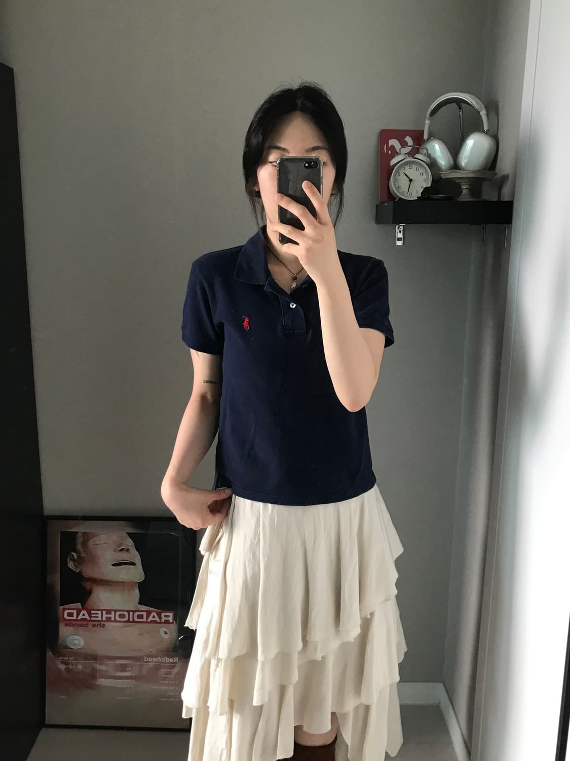 폴로 랄프로렌 포니로고 네이비 카라티 상품이미지4