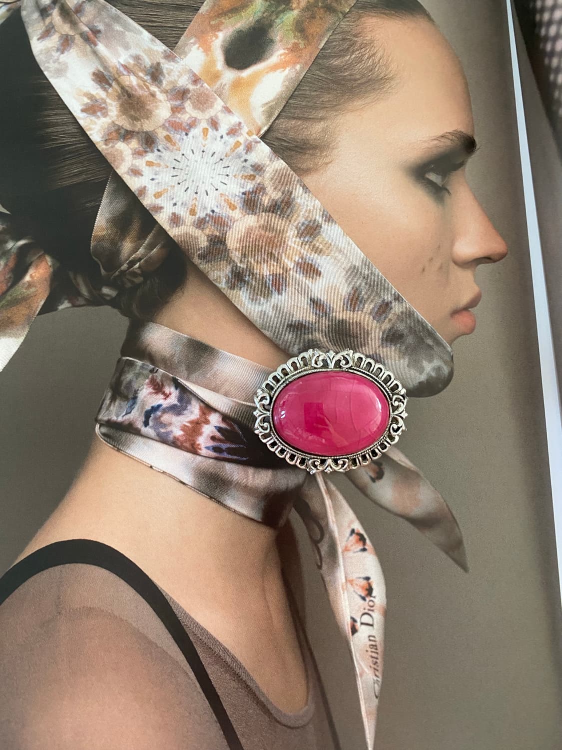 빈티지 오벌 핑크 브로치 앤틱 상품이미지7