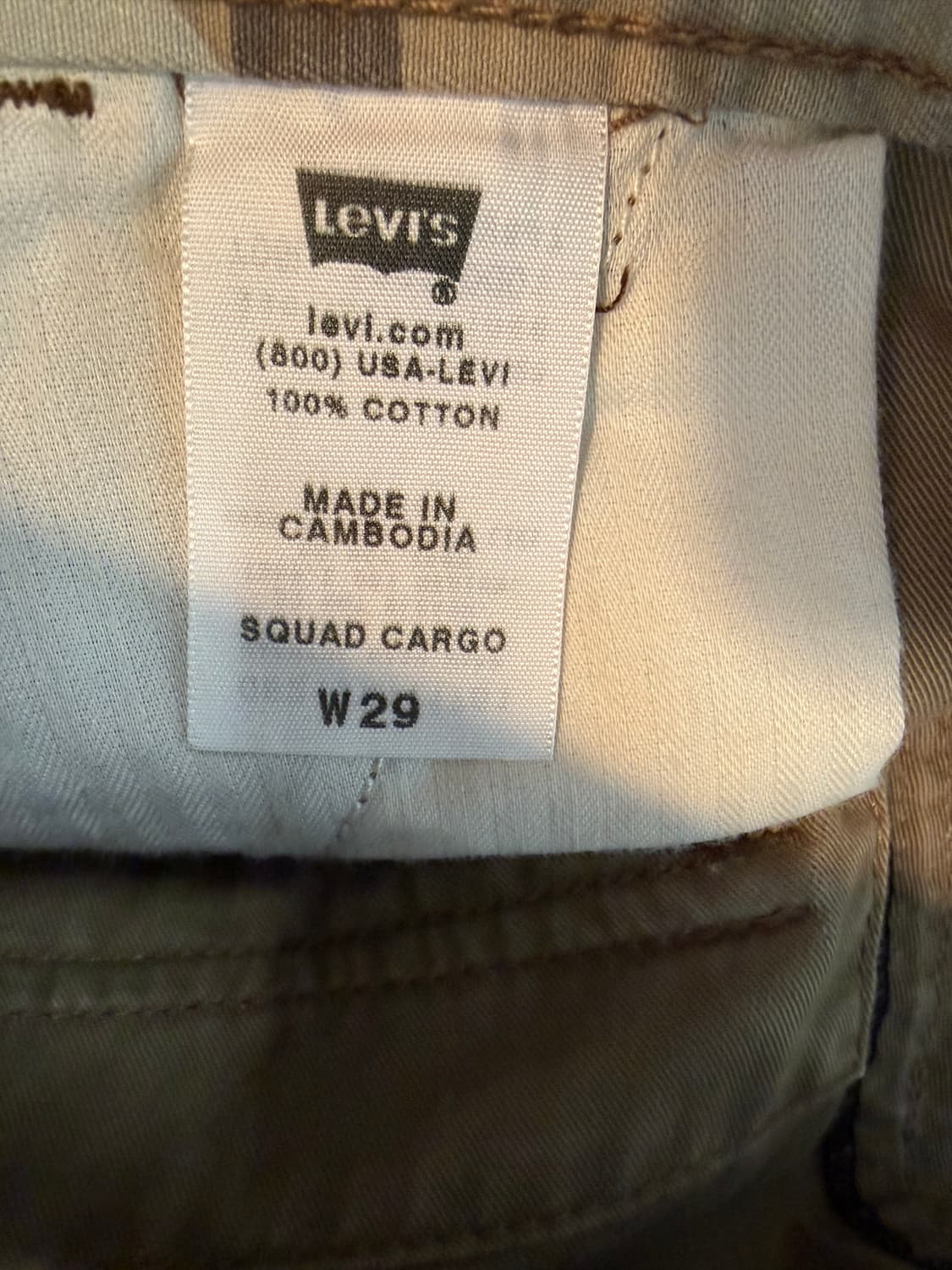 리바이스 스쿼드 카고 반바지 W29 상품이미지4