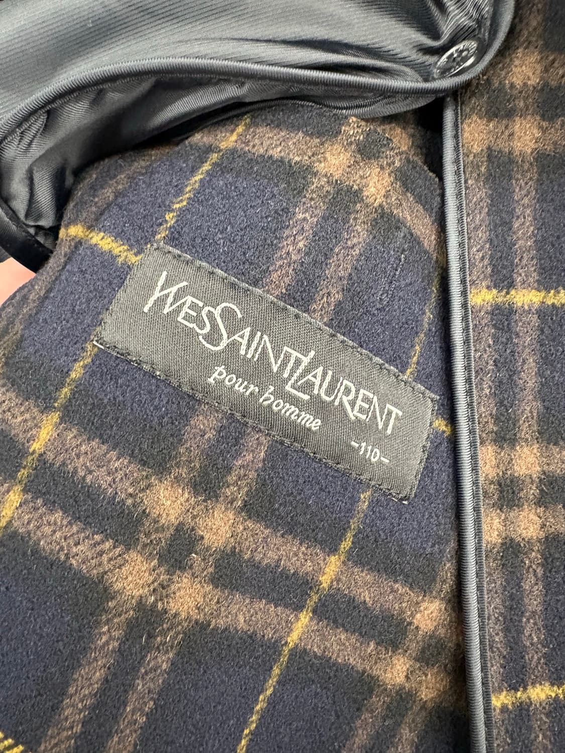 입생로랑 90s 빈티지 집업 울 자켓 블랙 상품이미지7