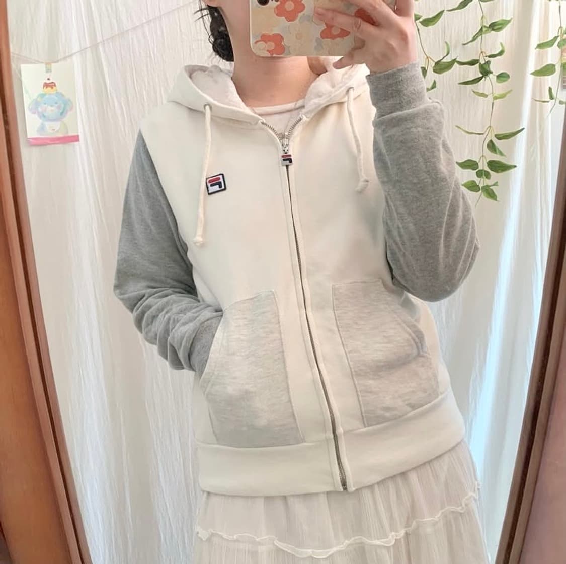 빈티지 휠라 기모 후드집업 상품이미지3